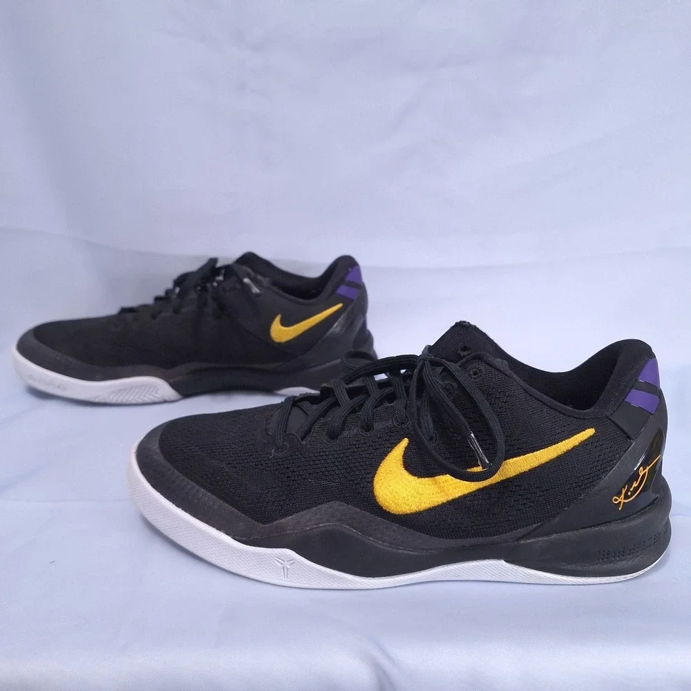 Nike Kobe 8 Protro Lakers Away Black Gold FN0266-002‎ Youth 7Y Women 8.5 EUR 40